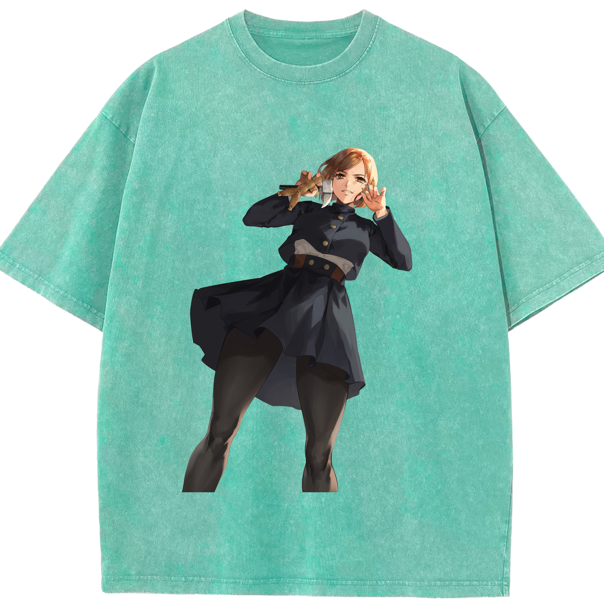 （画像用） 呪術廻戦 Jujutsu Kaisen 綿100% ヴィンテージ風 半袖Tシャツ（フロントプリント）